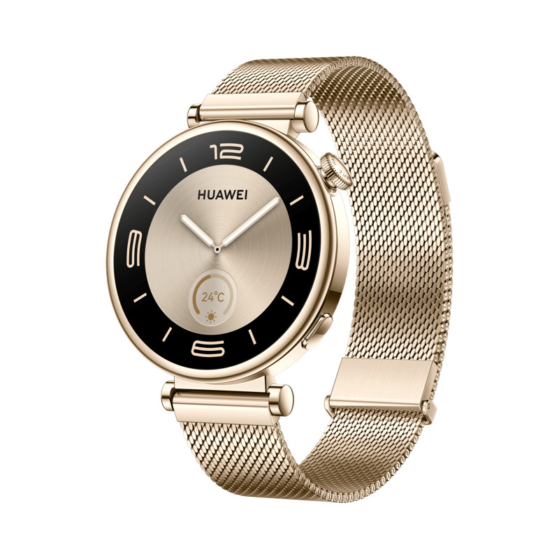 Смарт-часы Huawei Watch GT 4 41 mm золотистый ремешок с миланским плетением