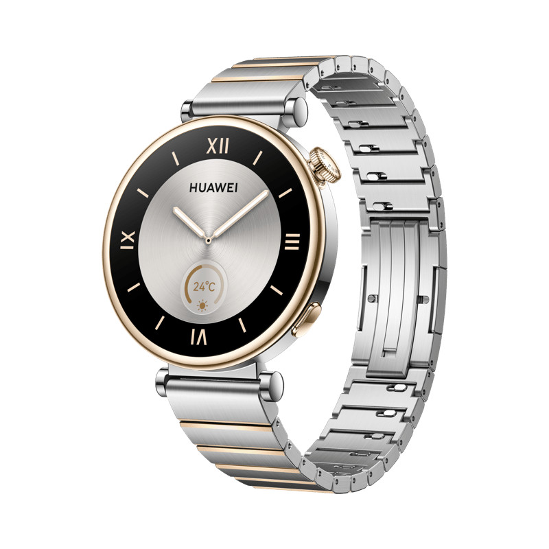 Смарт-часы Huawei Watch GT 4 41 mm серебристо-золотистый стальной ремешок