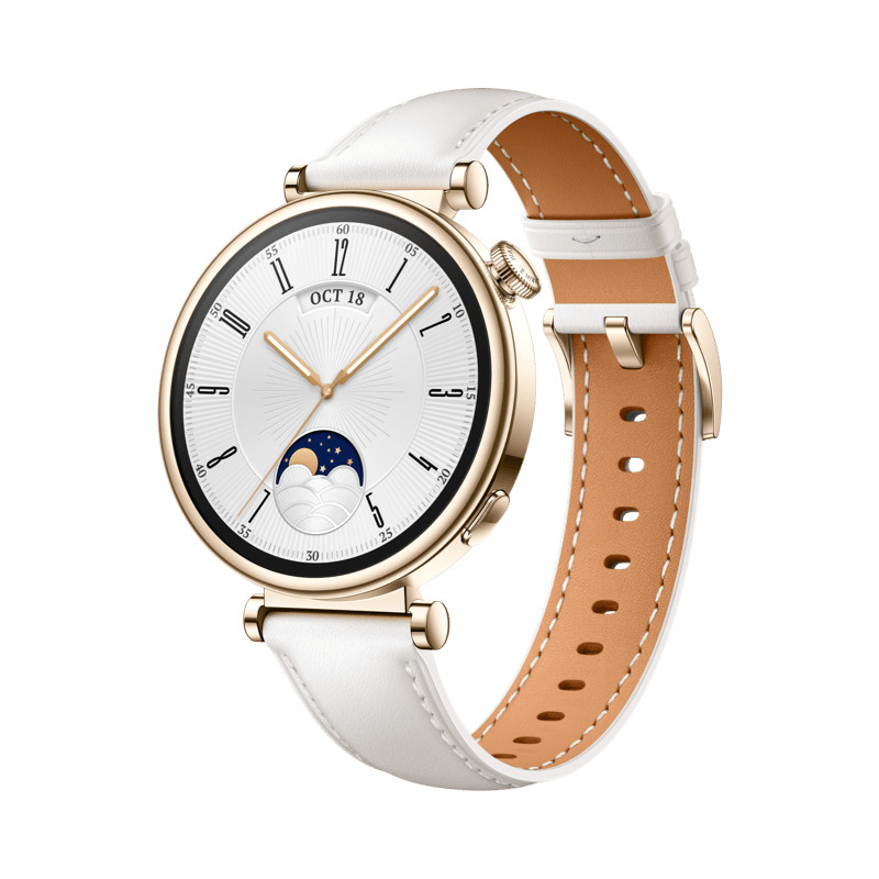 Смарт-часы Huawei Watch GT 4 41 mm белый кожаный ремешок