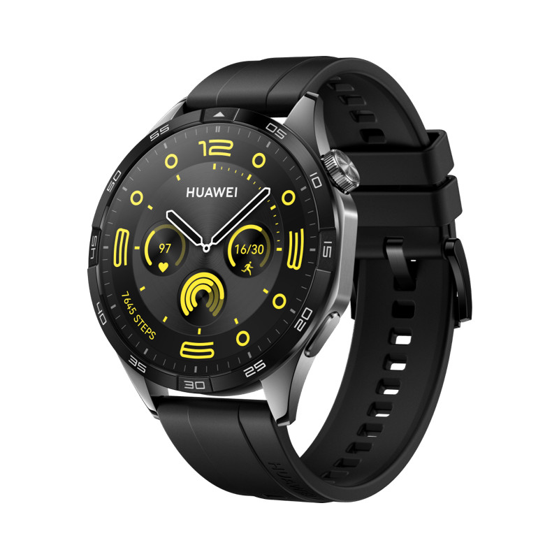 Смарт-часы Huawei Watch GT 4 46 mm черный ремешок из фторэластомера