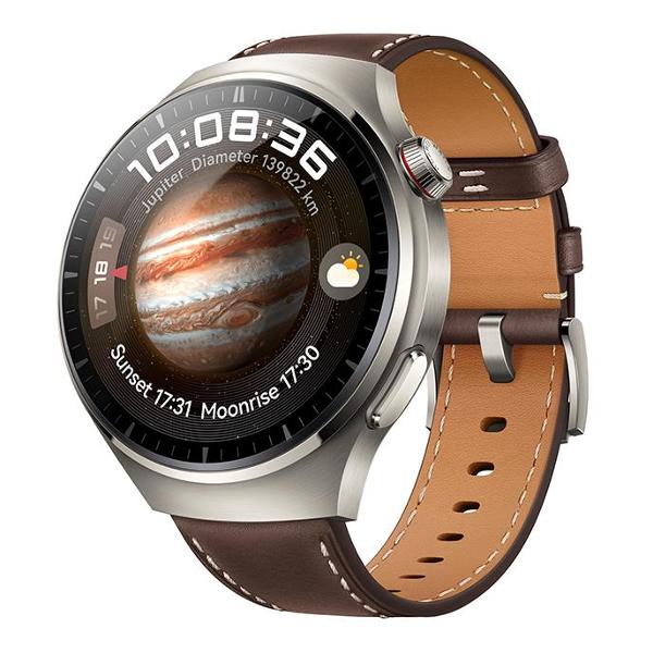 Смарт-часы Huawei Watch 4 Pro 49mm E-sim титан/темно-коричневый ремешок
